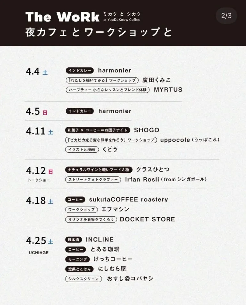 The WoRk ミカクとシカクスケジュール