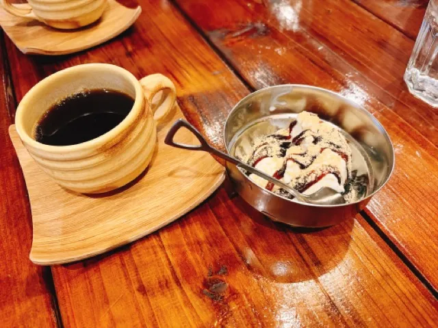 コーヒーとアイスクリーム