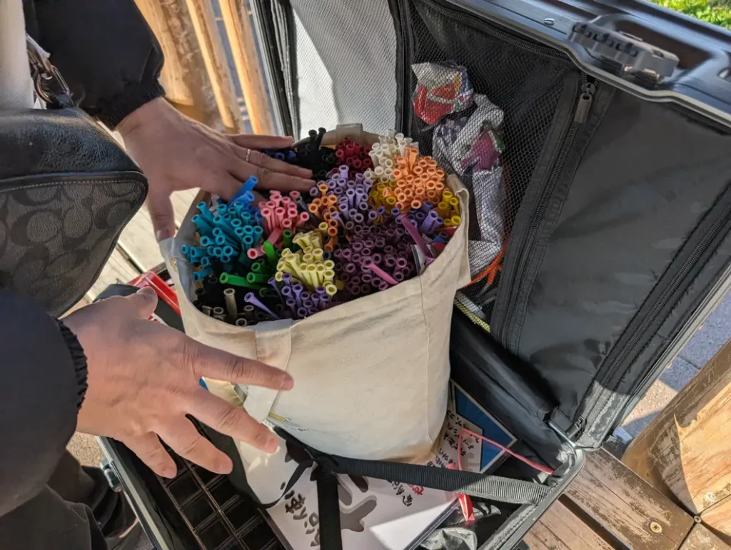 バルーンアーティストの車の中