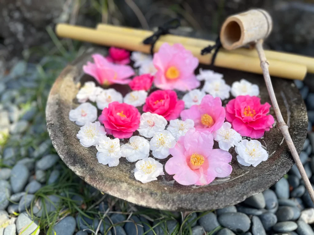 花平　庭　手水