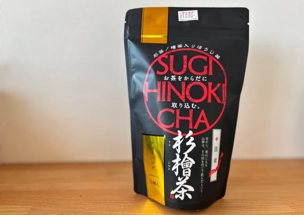杉檜茶の商品パッケージ