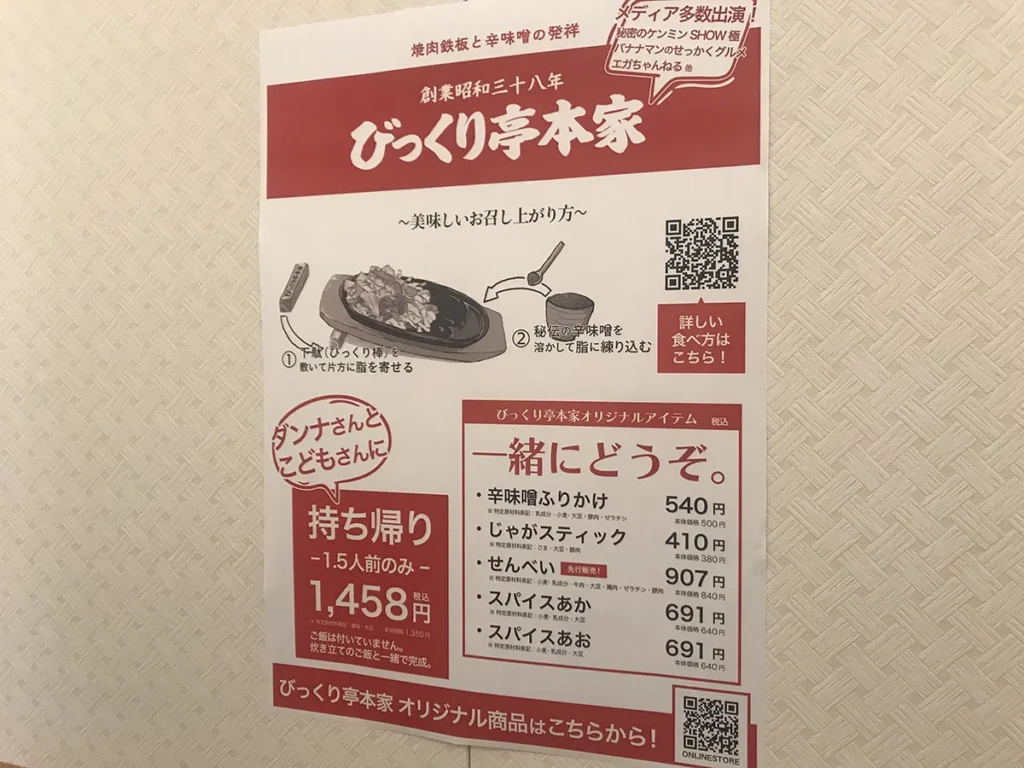 びっくり亭本家 食べ方