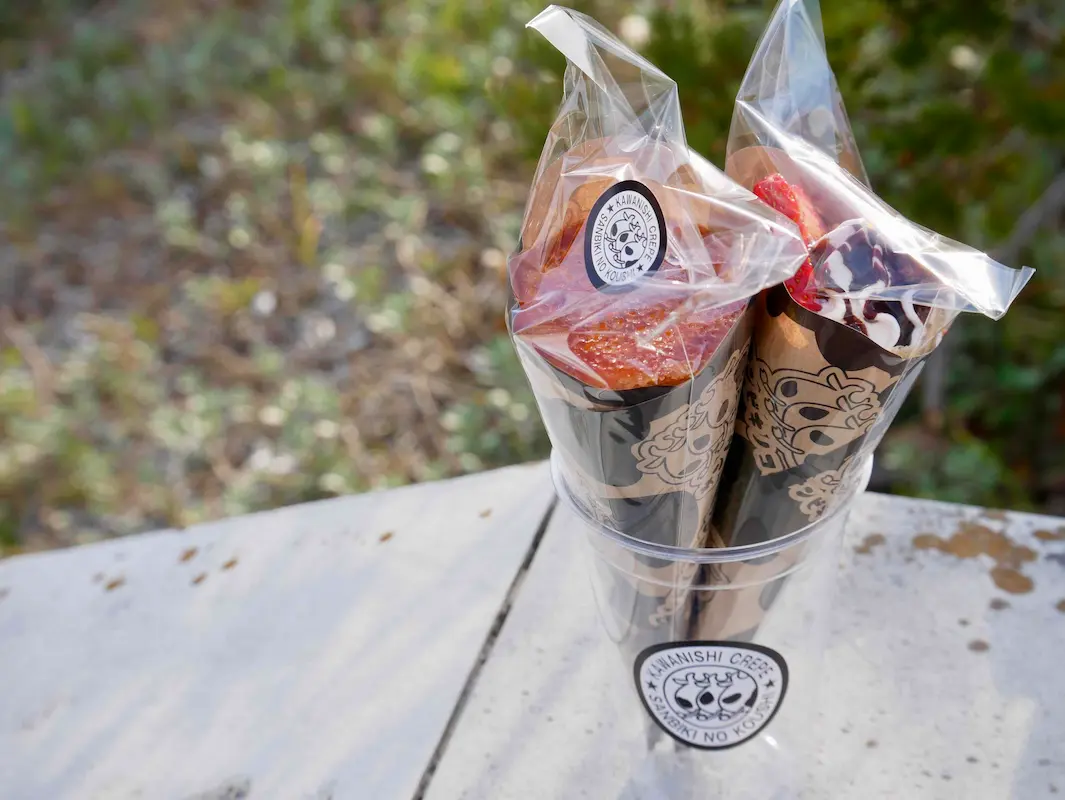 季節限定！朝採れ＆旬の川西いちごを使ったクレープはこちらです♡