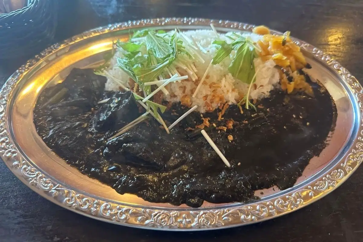 箕面市役所の隣り｜旨み重視のスパイスカレー｜イカ墨ブラックカレーを実食