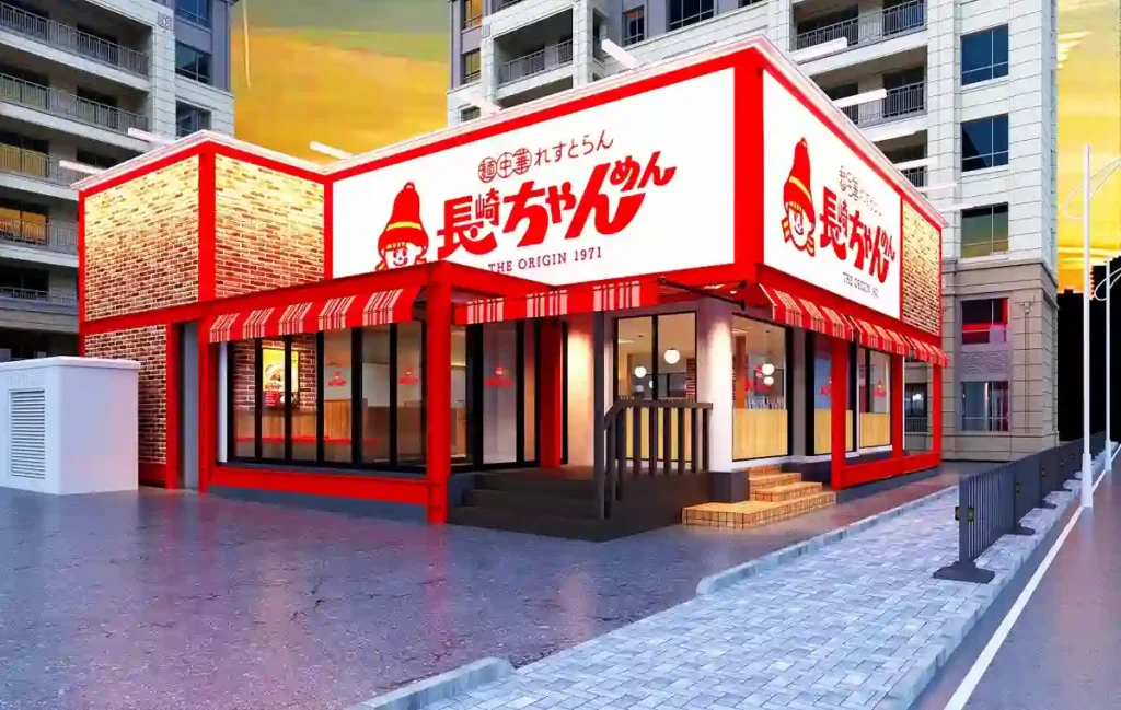 江坂にオープンする長崎ちゃんめんの外観イメージ