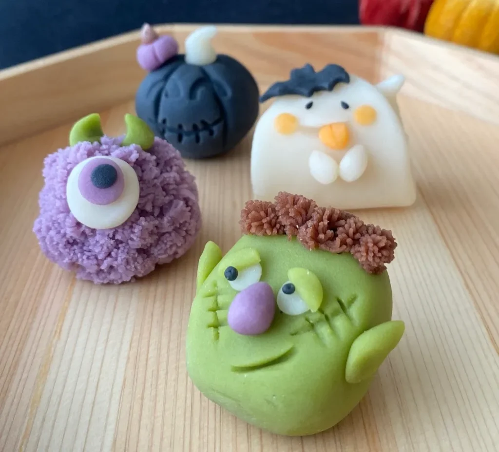練り切り教室柚菓　ハロウィンの練り切り