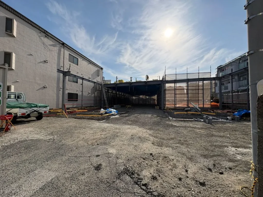 サンディ豊新1の工事が始まった様子