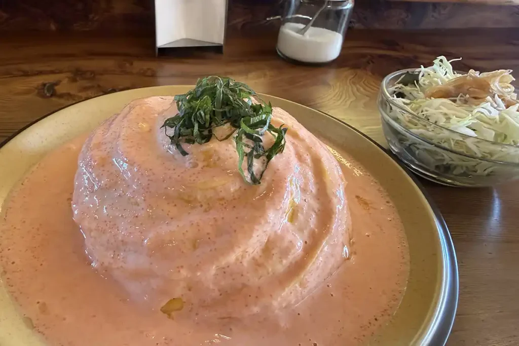 和風明太子クリームのシーフードオムライス