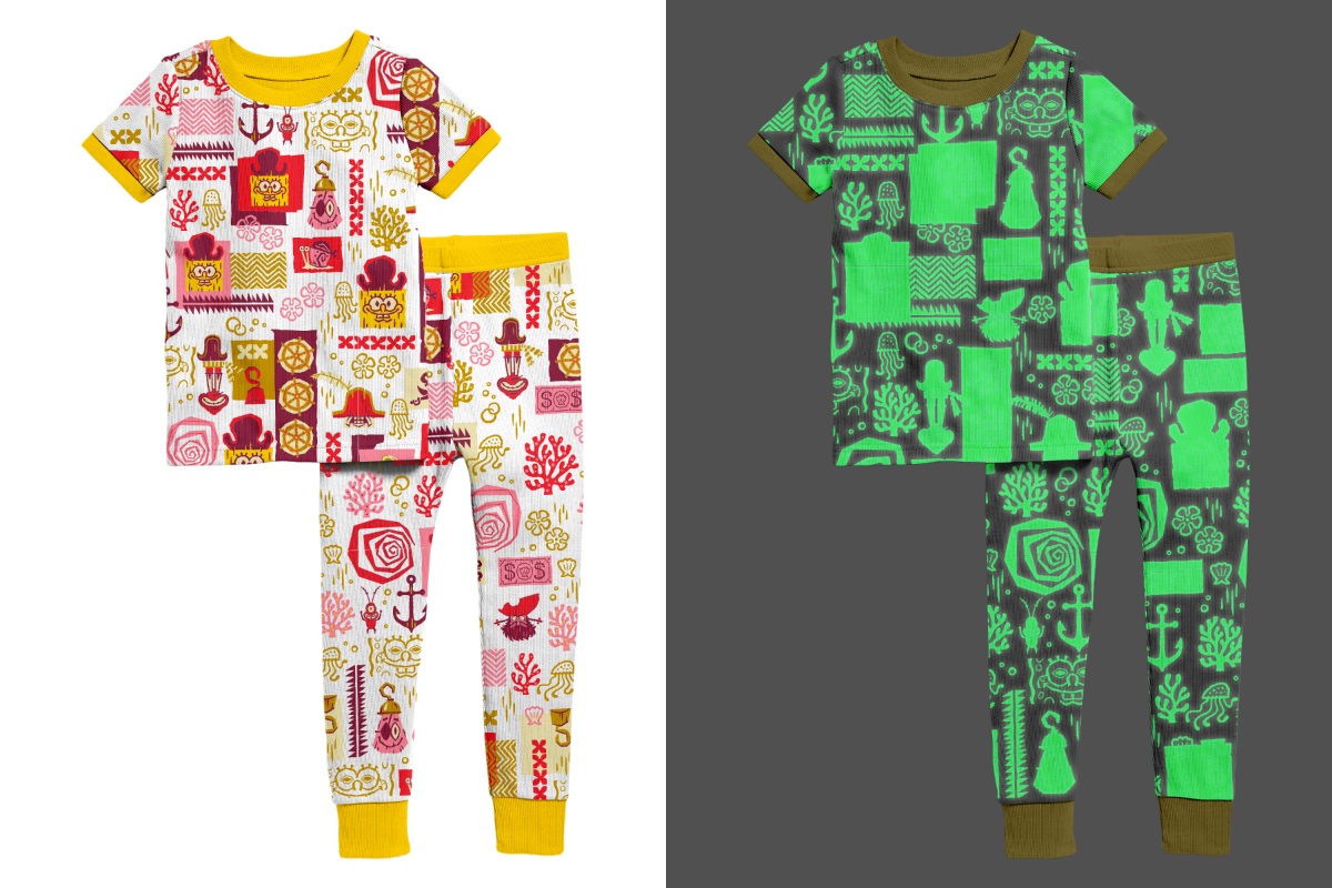 『劇場版スポンジ・ボブ 呪われた海賊と大冒険だワワワワワ！』 一緒に夢の世界へ♪スポンジ・ボブの暗闇で光るパジャマ