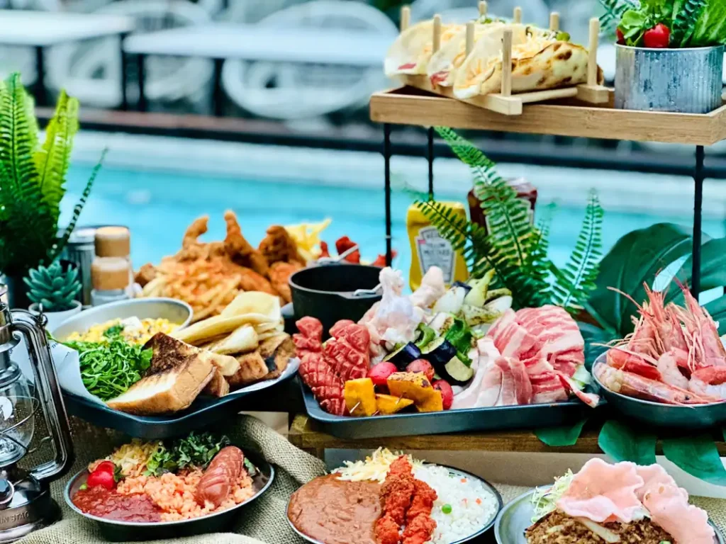 なんばパークス「ルーフトップBBQ」　アメリカンBBQ