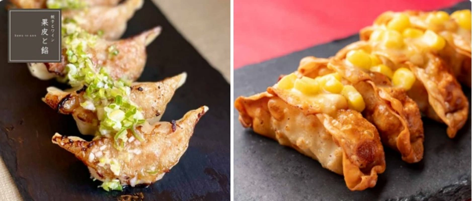 クラフト餃子フェス　餃子ろワイン 果皮と餡