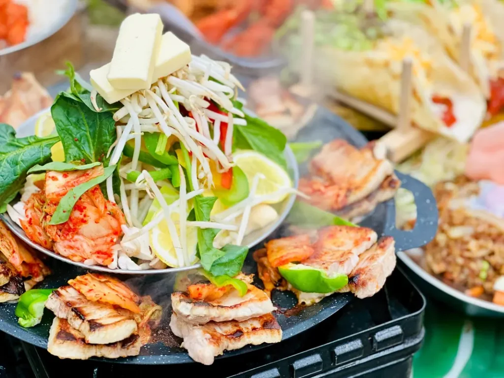 なんばパークス「ルーフトップBBQ」　サムギョプサルBBQ