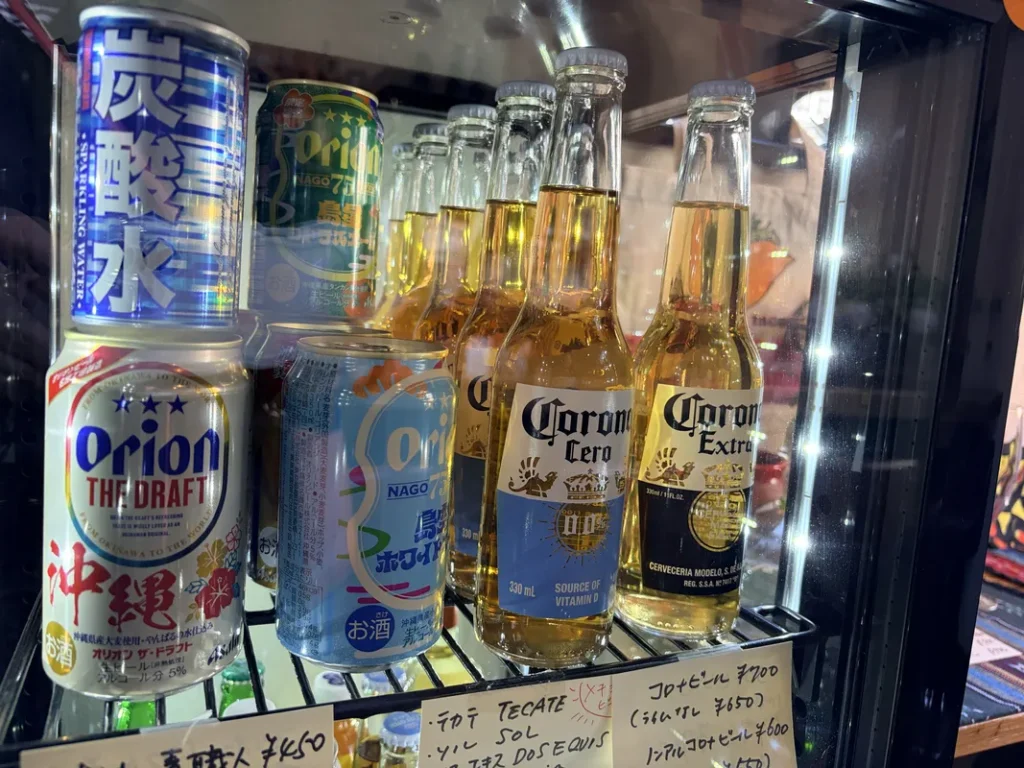 「太陽のタコス」のビールなど