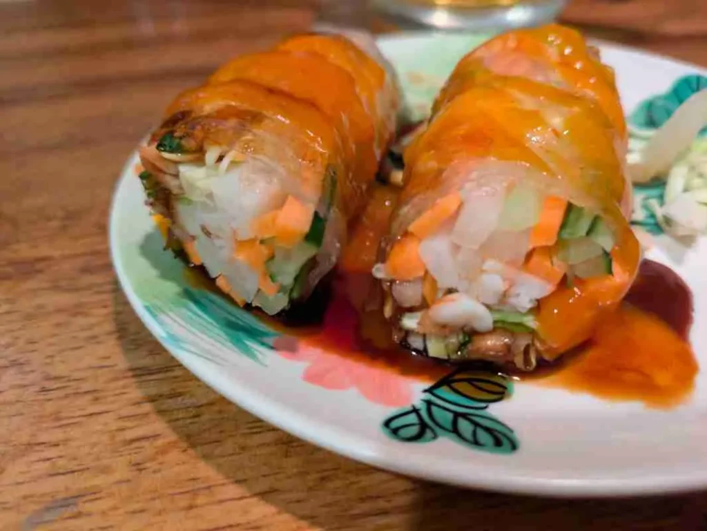 生春巻きの断面アップ