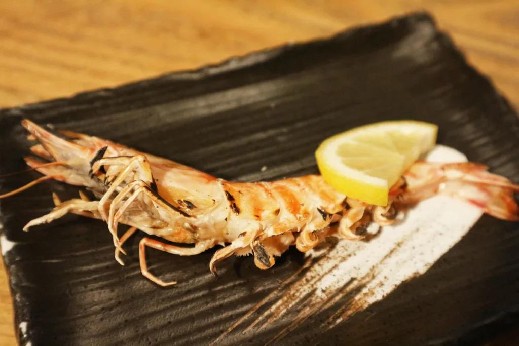 わすれな草　海老の塩焼き