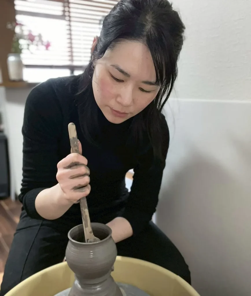 ゆーりさんの作陶風景