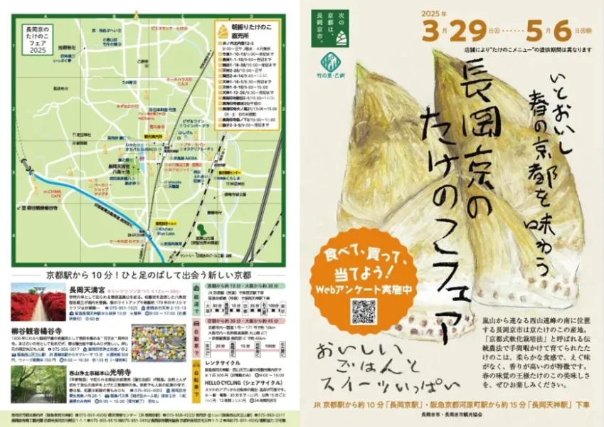 長岡京観光案内所 　筍フェアチラシ