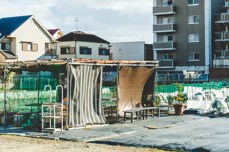 シェア畑 休憩場所