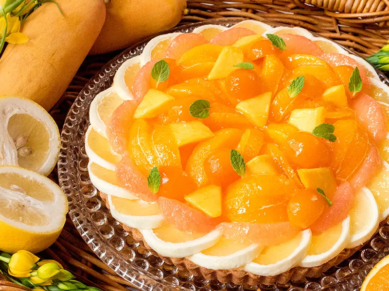 CITRUSフェア　5種の柑橘のタルト