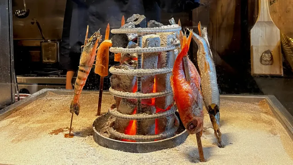 炭炉まん リンクス梅田店　囲炉裏焼き